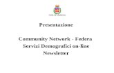 Presentazione Community Network - Federa  Servizi Demografici on-line Newsletter