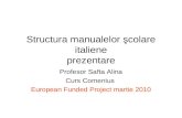 Structura m anuale lor şcolare italiene prezentare