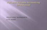 Full and Variable Accounting Information