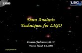 Data Analysis  Techniques for LIGO