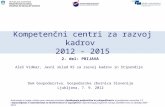 Kompetenčni centri za razvoj kadrov  2012 - 2015