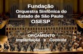 Fundação Orquestra Sinfônica do Estado de São Paulo  OSESP ORÇAMENTO Implantação   e   Controle