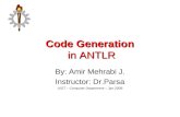 Code Generation  in ANTLR