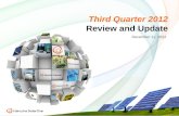 Third Quarter  2012 Review and Update