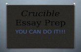 Crucible  Essay Prep