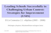 Leading Schools Successfully in Challenging Urban Context: Strategies for Improvement (USIS)