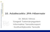 10. Adatkezelés JPA-Hibernate