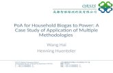 PoA  for Household Biogas to  Power:  A Case Study of Application of Multiple Methodologies