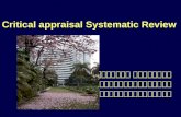 Critical appraisal  Systematic  R eview