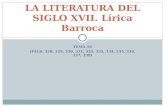 LA LITERATURA DEL SIGLO XVII. Lírica Barroca