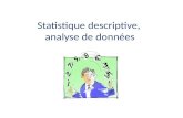 Statistique descriptive,  analyse de données
