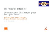 les réseaux Internet: de nouveaux challenges pour  les optimiseurs