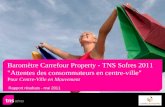 Baromètre Carrefour Property - TNS Sofres 2011 "Attentes des consommateurs en centre-ville"
