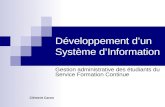 Développement d’un Système d’Information