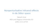 Nonperturbative  infrared effects in de Sitter space