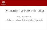 Migration, arbete och hälsa Bo Johansson   Arbets- och miljömedicin, Uppsala