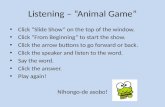 Listening – “Animal Game”