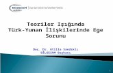 Teoriler Işığında Türk-Yunan İlişkilerinde Ege Sorunu Doç. Dr. Atilla Sandıklı BİLGESAM Başkanı