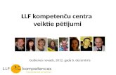 LLF kompetenču centra  veiktie pētījumi