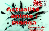Actualité  anime / manga