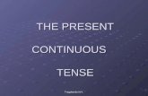THE PRESENT CONTINUOUS     TENSE