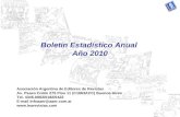 Boletín Estadístico Anual  Año 2010