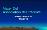 Mater Dei Association des Parents