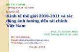 CHUYÊN ĐỀ Kinh tế thế giới  2010-2011  và tác động ảnh hưởng đến tài chính Việt  Nam