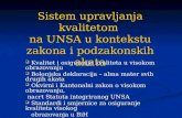 Sistem upravljanja kvalitetom  na UNSA u kontekstu zakona i podzakonskih akata