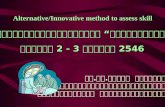 Alternative/Innovative method to assess skill