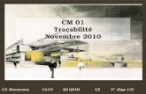 CM 01 Traçabilité Novembre 2010