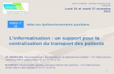 L’informatisation : un support pour la    centralisation du transport des patients