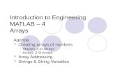 Introduction to Engineering MATLAB – 4 Arrays