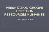 PRESNTATION GROUPE 1:GESTION RESSOURCES HUMAINES