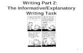 Writing Part 2:   The Informative/Explanatory Writing Task