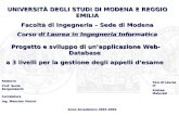 UNIVERSITÀ DEGLI STUDI DI MODENA E REGGIO EMILIA Facoltà di Ingegneria – Sede di Modena