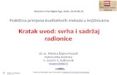 dr. sc.  Marica Šapro-Ficović Dubrovačke knjižnice C. Zuzorić 4, Dubrovnik msapro@dkd.hr