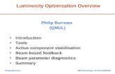 Luminosity Optimisation Overview