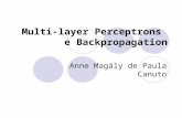 Multi-layer Perceptrons  e Backpropagation