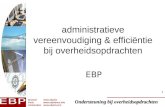administratieve vereenvoudiging & efficiëntie bij overheidsopdrachten