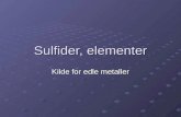 Sulfider, elementer