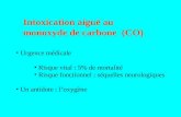 Intoxication aiguë au  monoxyde de carbone  (CO)