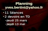 Planning yves.bertini@yahoo.fr