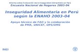 Inseguridad Alimentaria en Perú según la ENAHO 2003-04