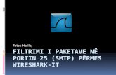 Filtrimi  I  paketave  n Ë portin 25 (SMTP) përmes wireshark-it