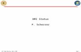 HMI Status P. Scherrer