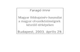 Faragó Imre Magyar földrajzinév-használat a magyar olvasóközönségnek  készülő térké peken
