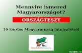 Mennyire ismered Magyarországot?