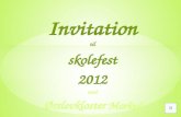 Invitation til skolefest 2012 med Ørslevkloster  Marked