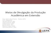 Meios de Divulgação da Produção Acadêmica em  Extensão